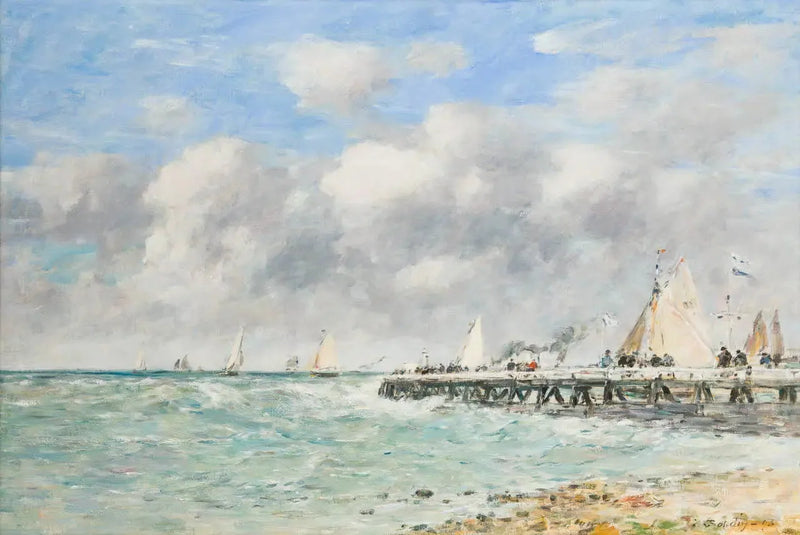 De pier van Trouville - Eugène Boudin