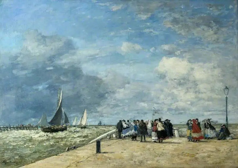 De Jetée van Trouville - Eugène Boudin