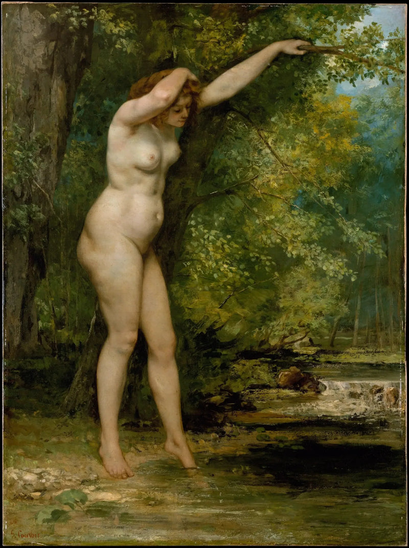 Het jonge meisje dat badt - Gustave Courbet