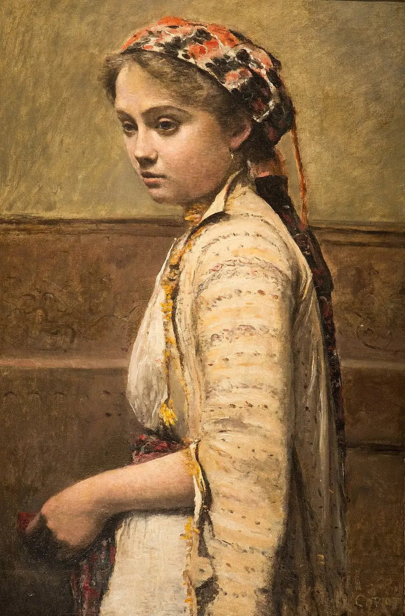 Het jonge Griekse - Jean-Baptiste Camille Corot