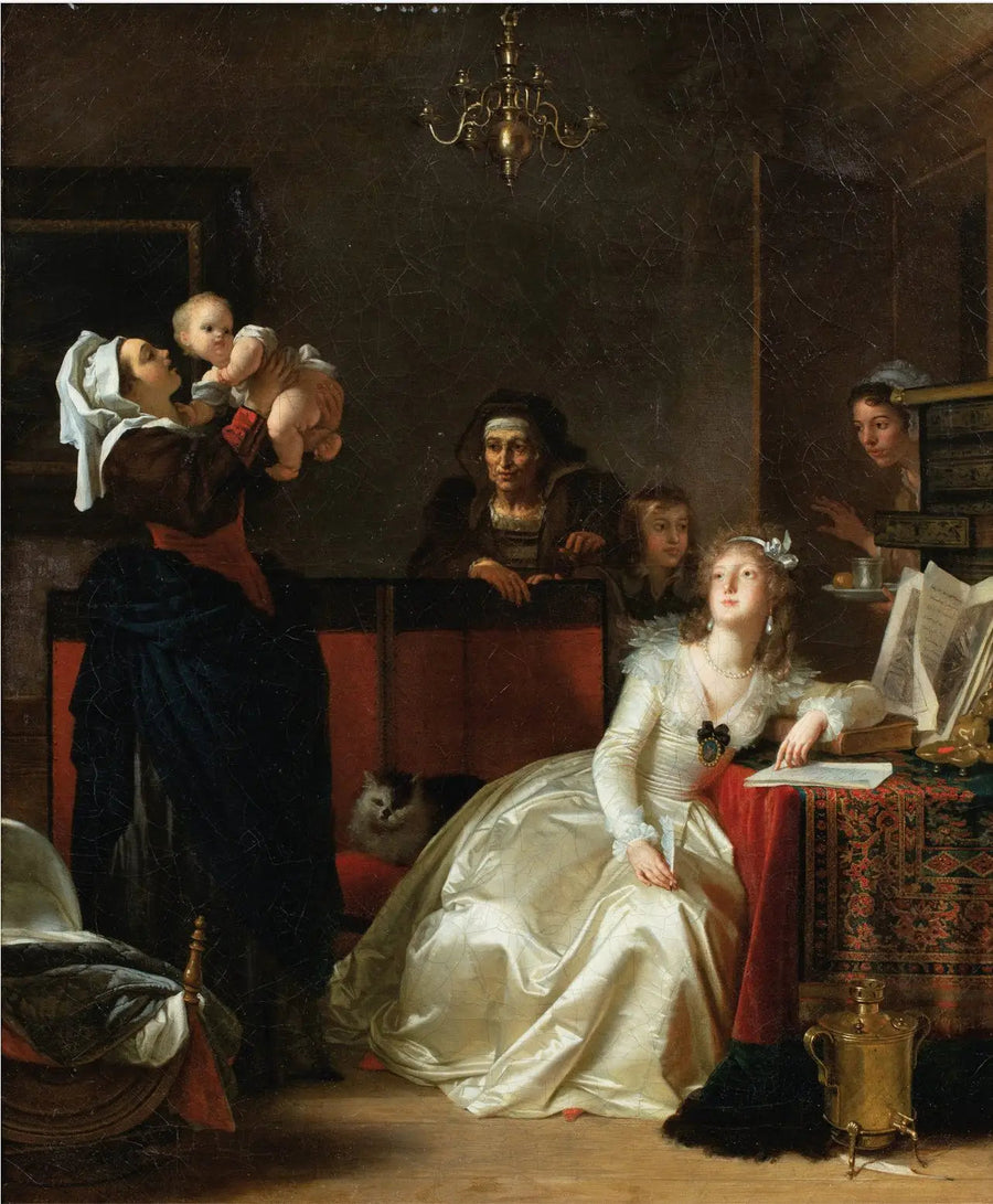 De Geleerde Jonge Moeder - Jean-Honoré Fragonard