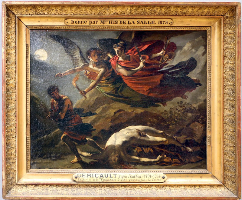 De Rechtvaardigheid en de Goddelijke Wraak die de Misdaad Achtervolgen - Théodore Géricault