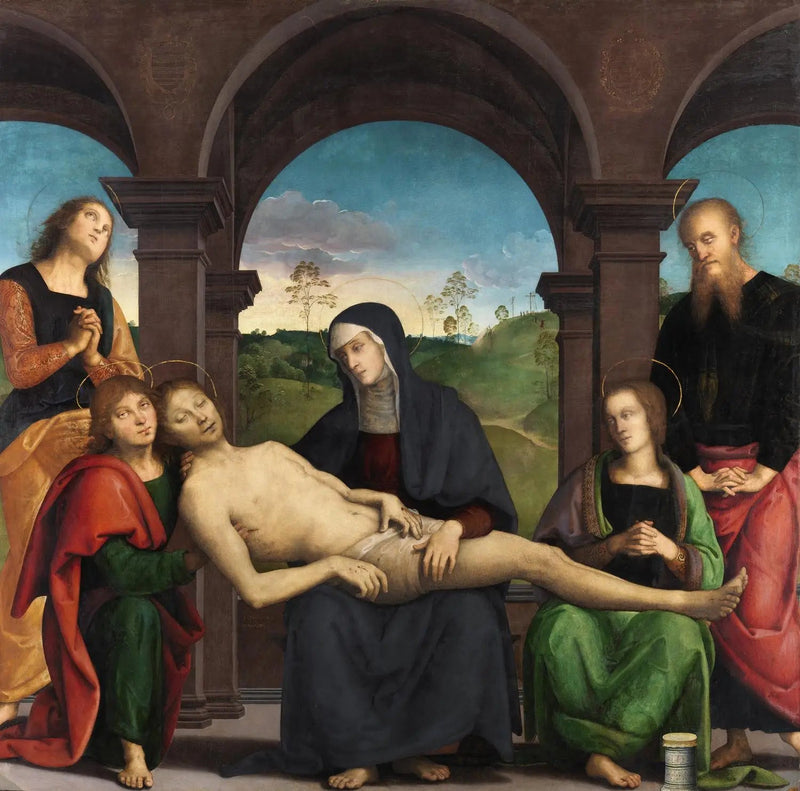 De Lamentatie over de gestorven Christus - Pietro Perugino