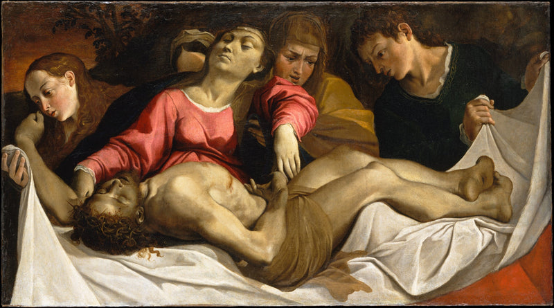 De klaagzang over het lichaam van de gestorven Christus - Ludovico Carracci
