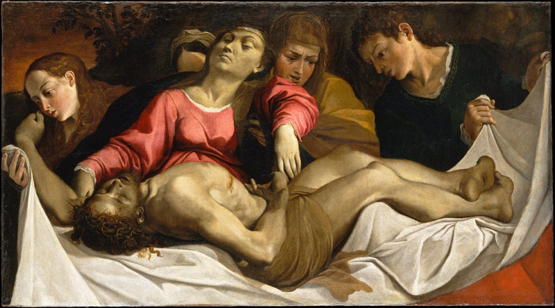 De klaagzang over het lichaam van de gestorven Christus - Ludovico Carracci