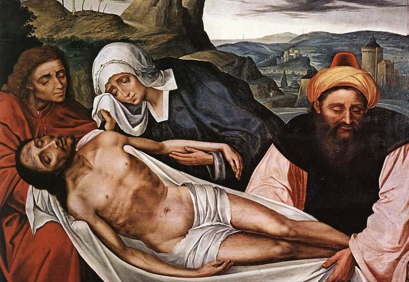 De Lamentatie over het lichaam van de gestorven Christus - Quentin Metsys