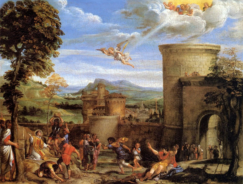 De steniging van Sint-Stefanus - Annibale Carracci
