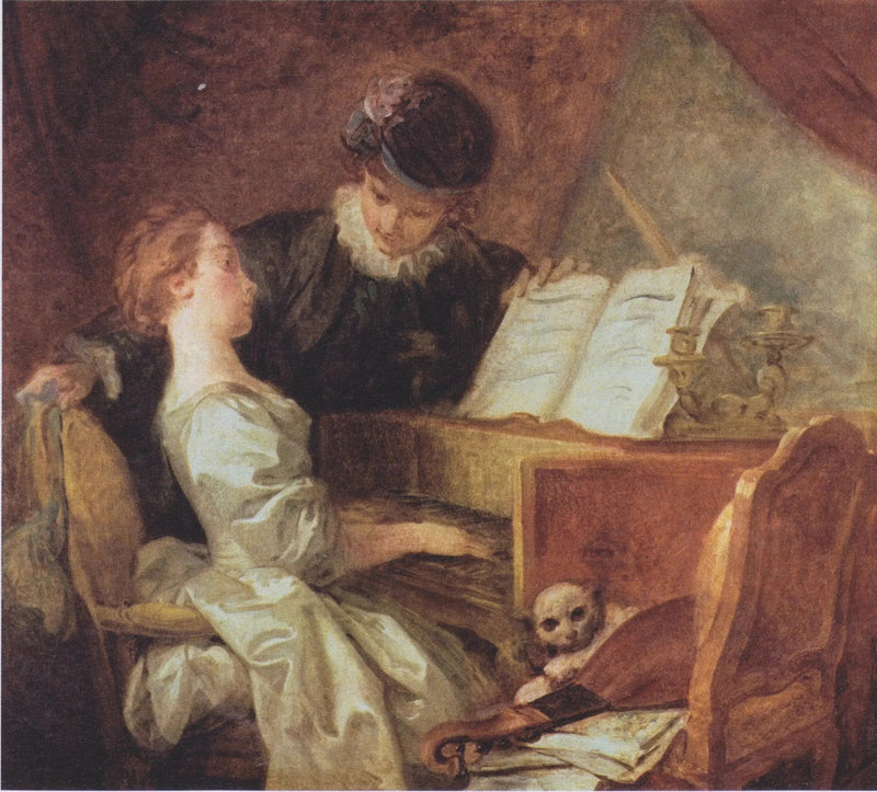 De Muziekles - Jean-Honoré Fragonard