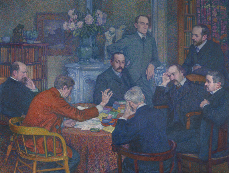 De Lezing van Émile Verhaeren - Théo van Rysselberghe
