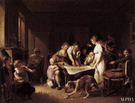 La lecture du Bulletin du Grand - Louis Boilly - Reproductions de tableaux et peintures haut de gamme