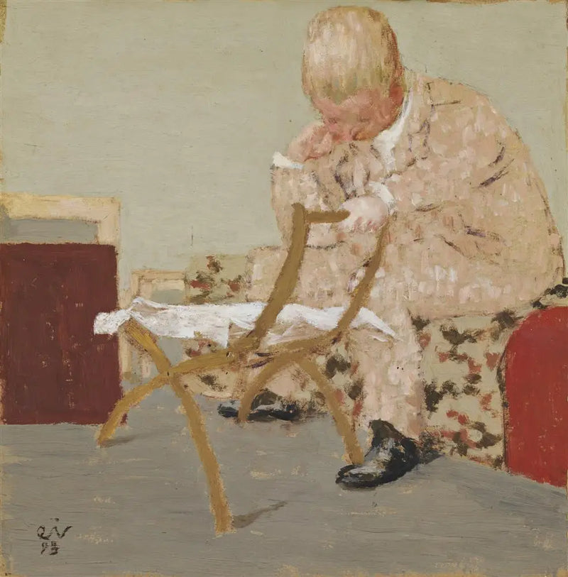 Het lezen van de krant - Édouard Vuillard