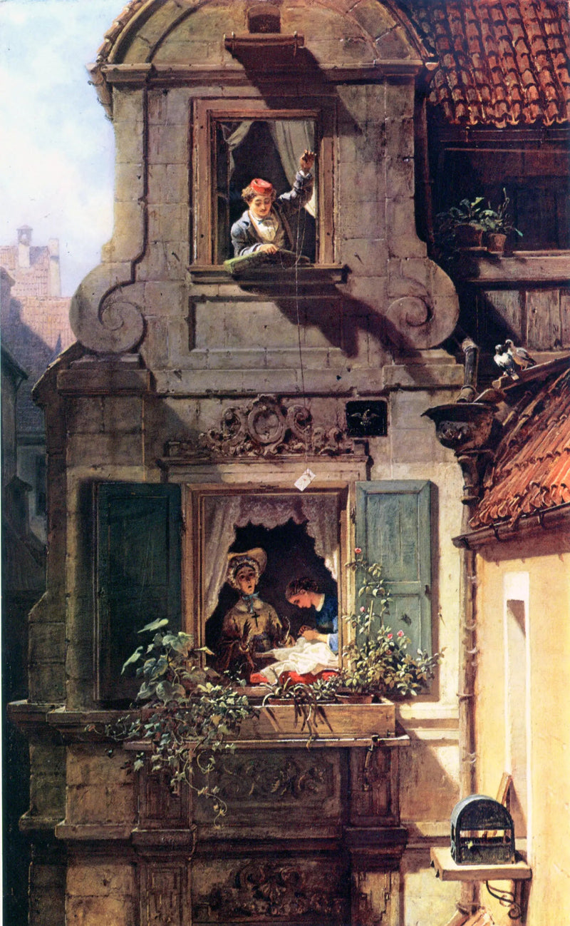 De onderschepte liefdesbrief - Carl Spitzweg