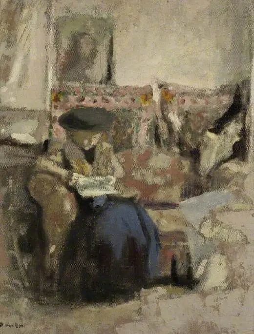 De Leesstoel met kussen - Édouard Vuillard