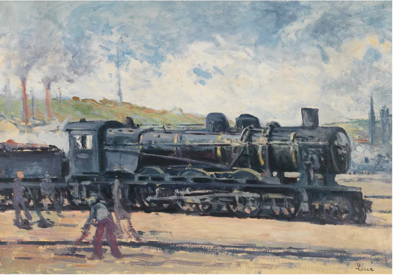 De locomotief, omgeving van Charleroi - Maximilien Luce