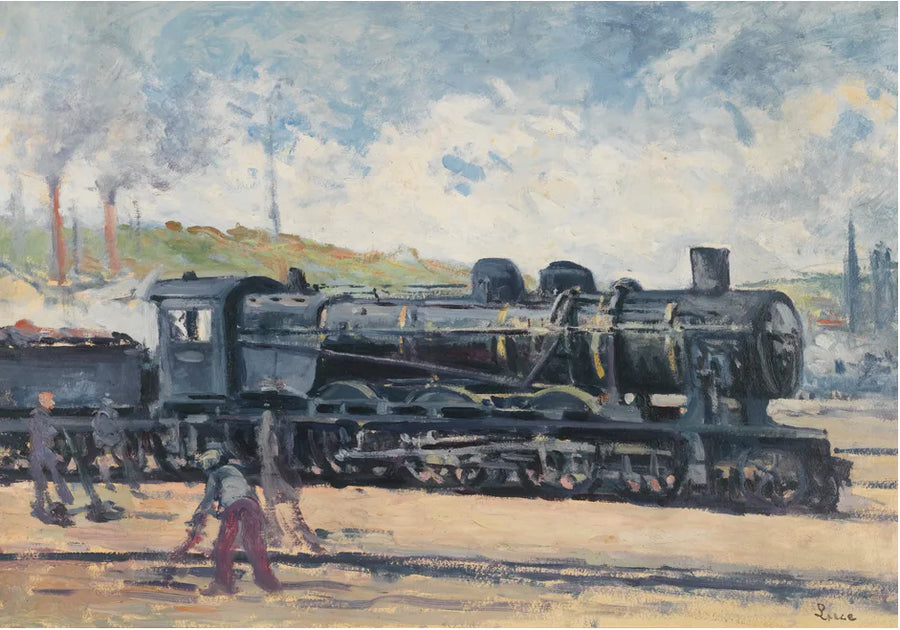 De locomotief, omgeving van Charleroi - Maximilien Luce