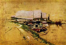 De Machine van Marly (De Seine bij Bougival) - Giovanni Boldini