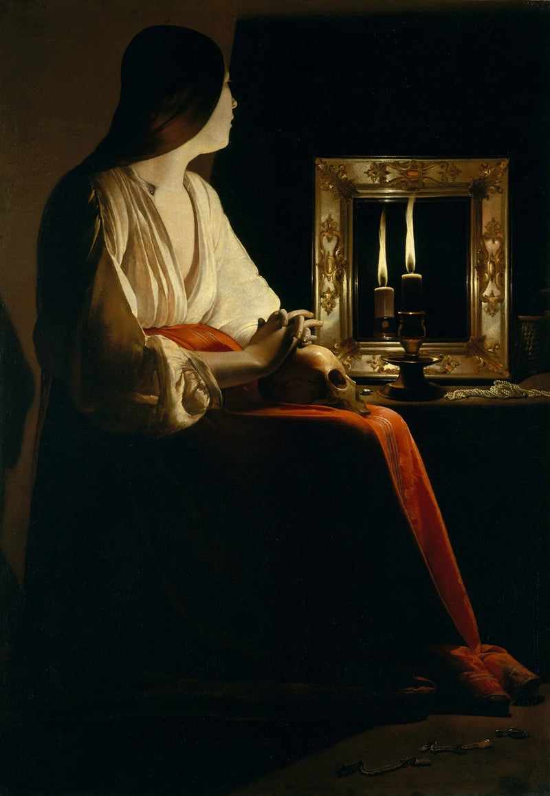 De Madeleine met twee vlammen - Georges de La Tour