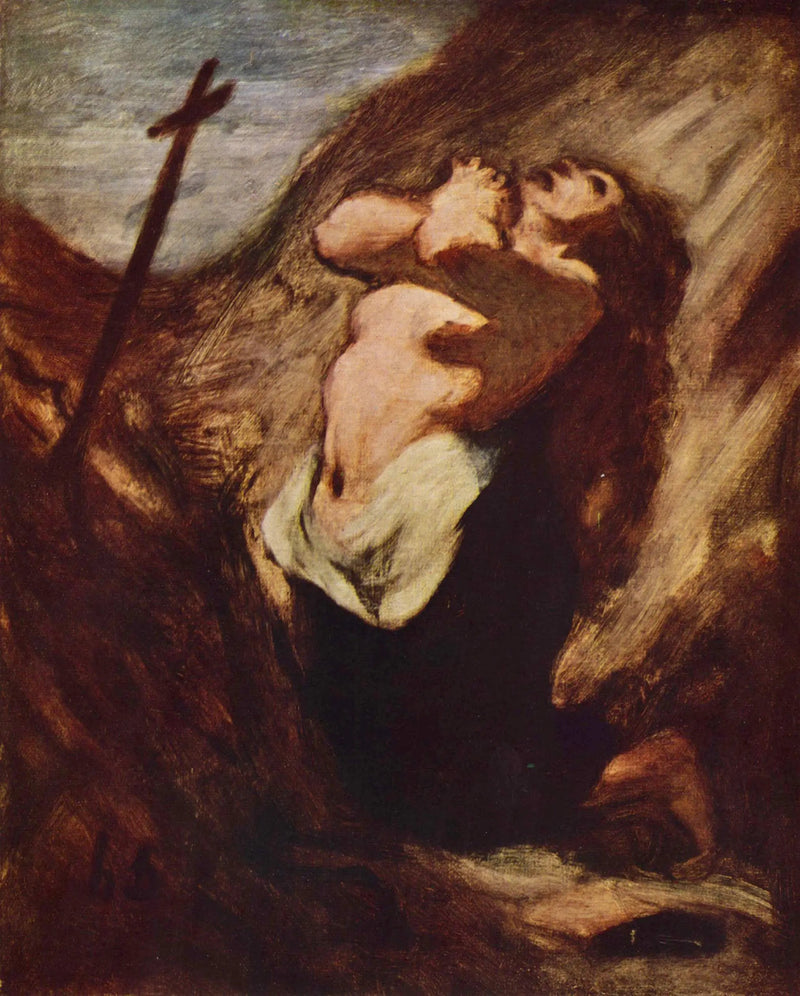 De Madeleine in gebed - Honoré Daumier