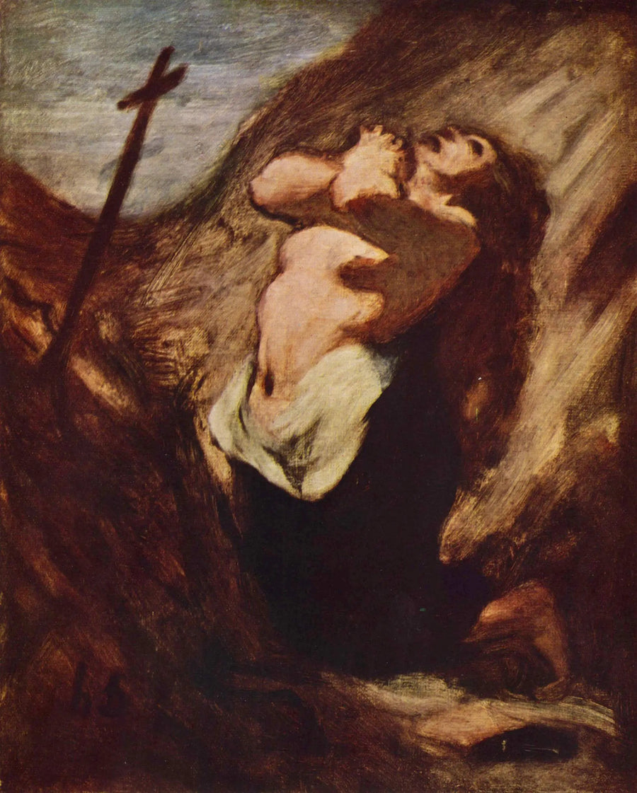De Madeleine in gebed - Honoré Daumier