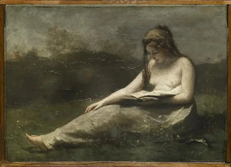 La Madeleine lezend - Jean-Baptiste Camille Corot