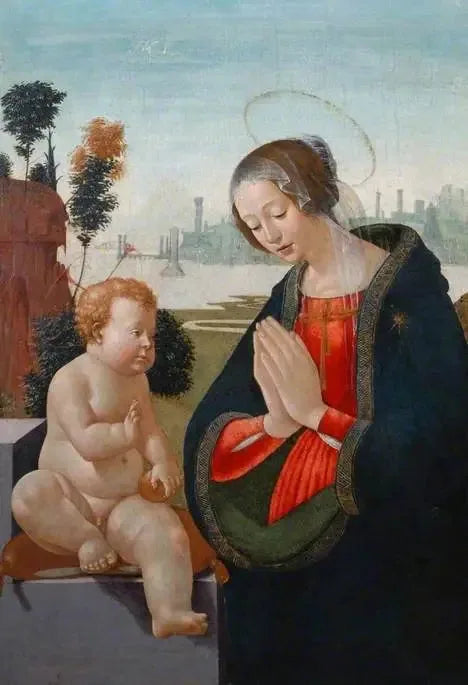 De Madonna die de Kind aanbidt - Domenico Ghirlandaio