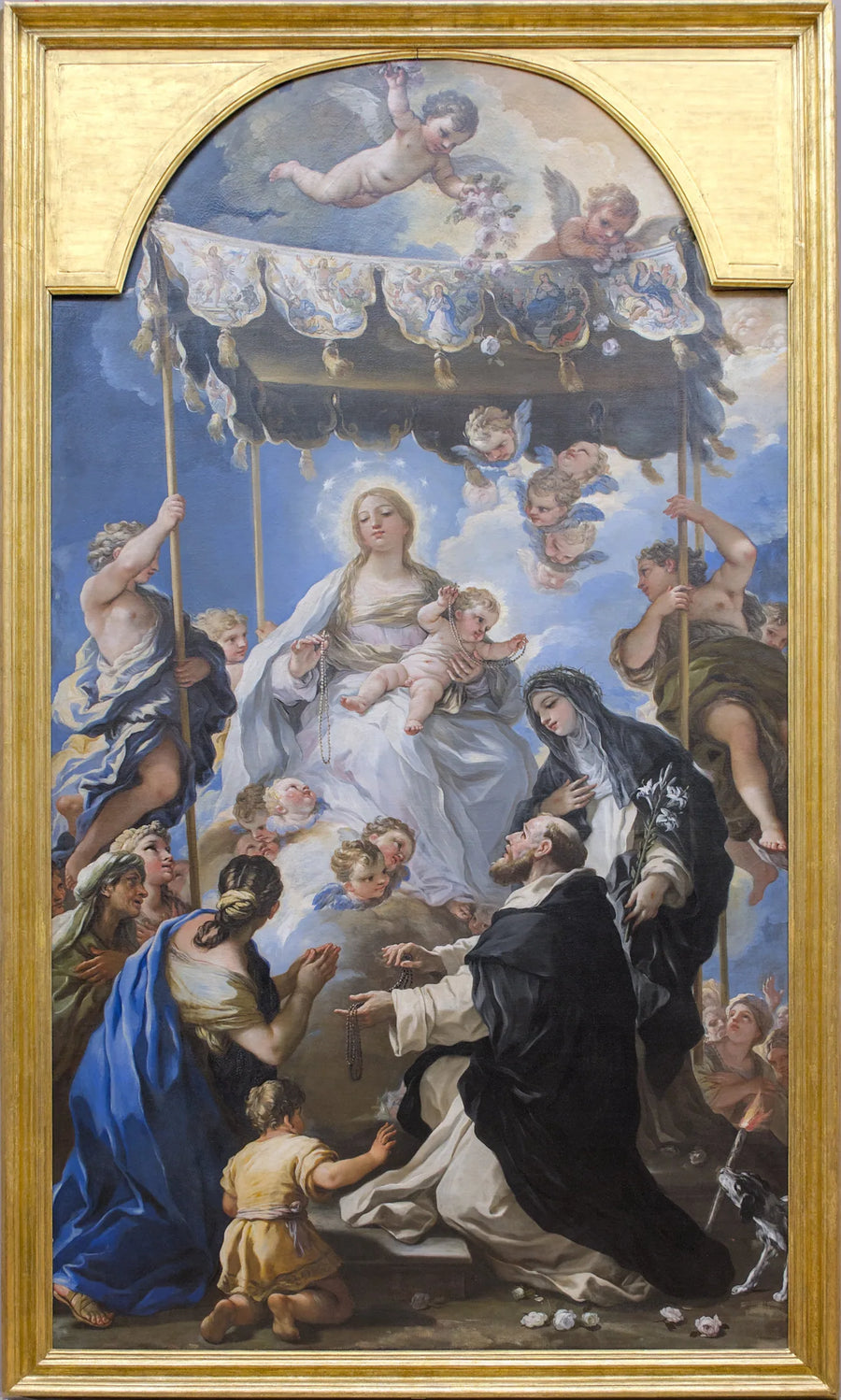 De Madonna met baldakijn - Luca Giordano