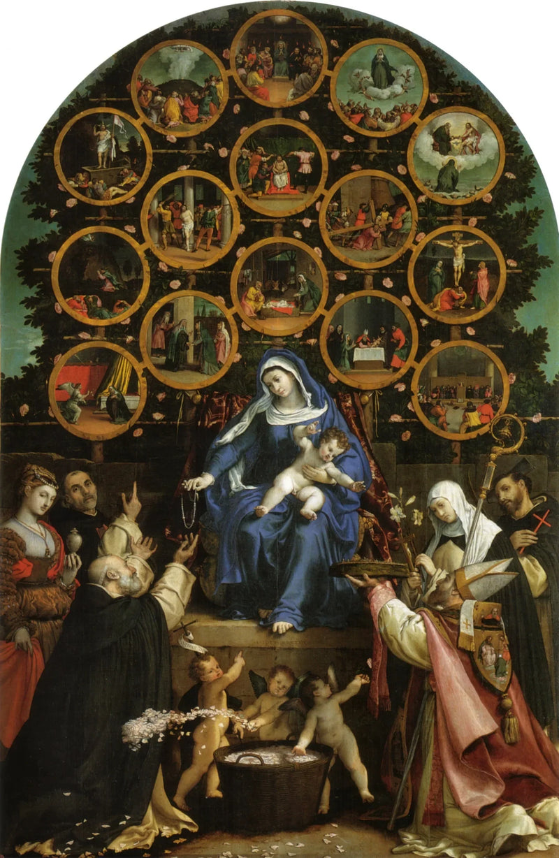 De Rozenkransmadonna - Lorenzo Lotto