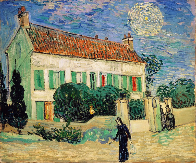 Het Witte Huis, 's nachts - Vincent van Gogh