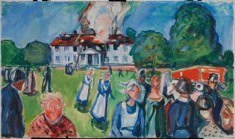 Het huis brandt! - Edvard Munch