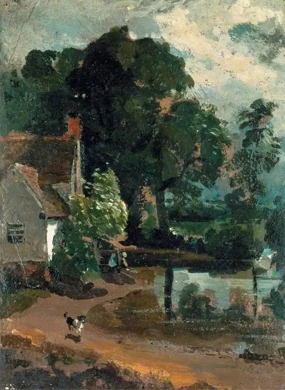 Het huis van Willy Lott, nabij de molen van Flatford - John Constable