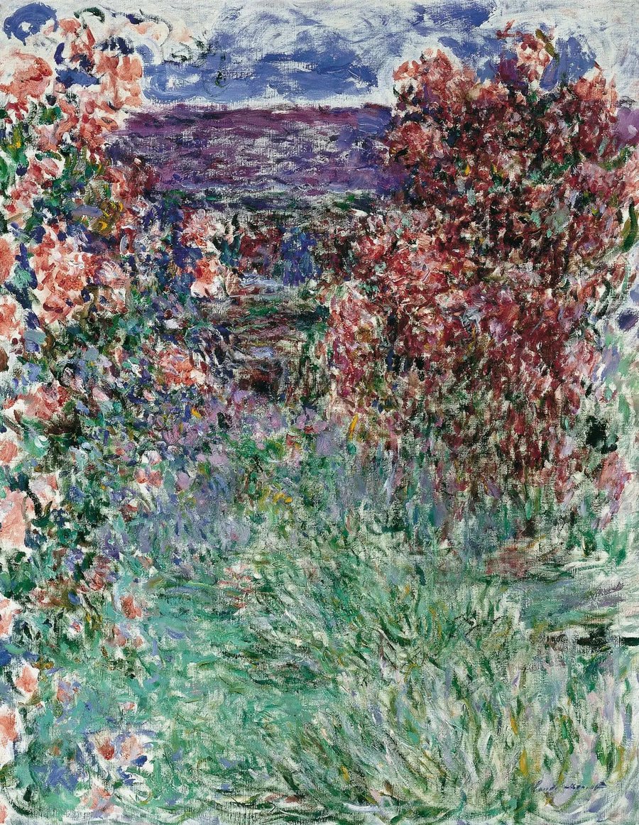 Het huis tussen de rozen - Claude Monet