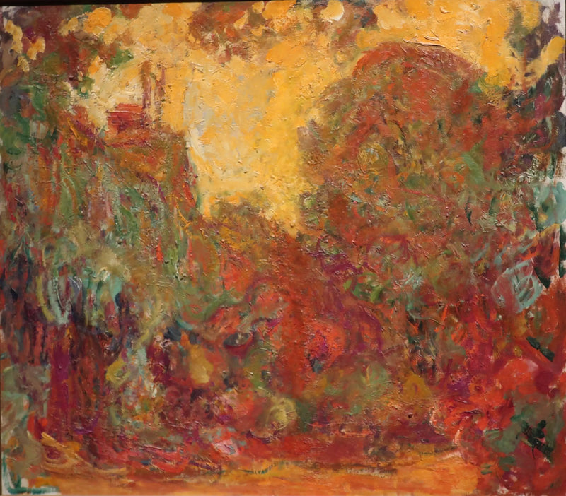 Het huis gezien vanuit de rozentuin - Claude Monet
