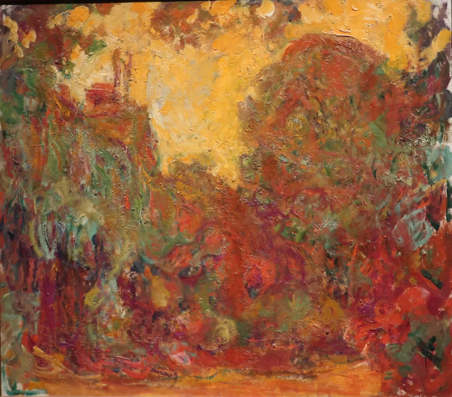 Het huis gezien vanuit de rozentuin - Claude Monet