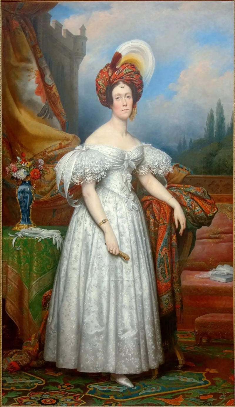 De markiezin Charles de Bethisy, geboren Adèle-Mathilde-Emmanuelle de Guernonval d'Esquelbecq - Charles de Steuben

Source:
La marquise Charles de Bethisy, née Adèle-Mathilde-Emmanuelle de Guernonval d'Esquelbecq - Charles de Steuben