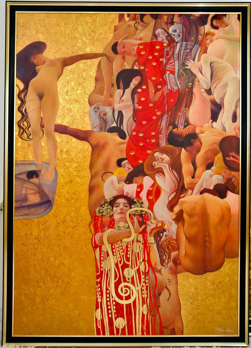 De Geneeskunde – Een Herontworpen Werk van Gustav Klimt door Master Apollon | 180x270cm