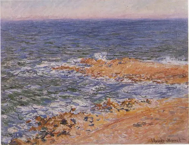 De zee bij Antibes - Claude Monet