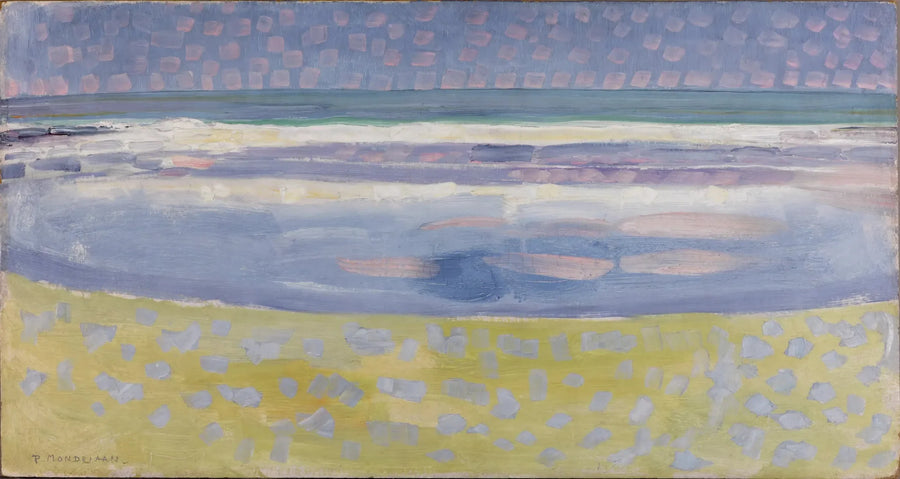 De zee na zonsondergang - Piet Mondrian