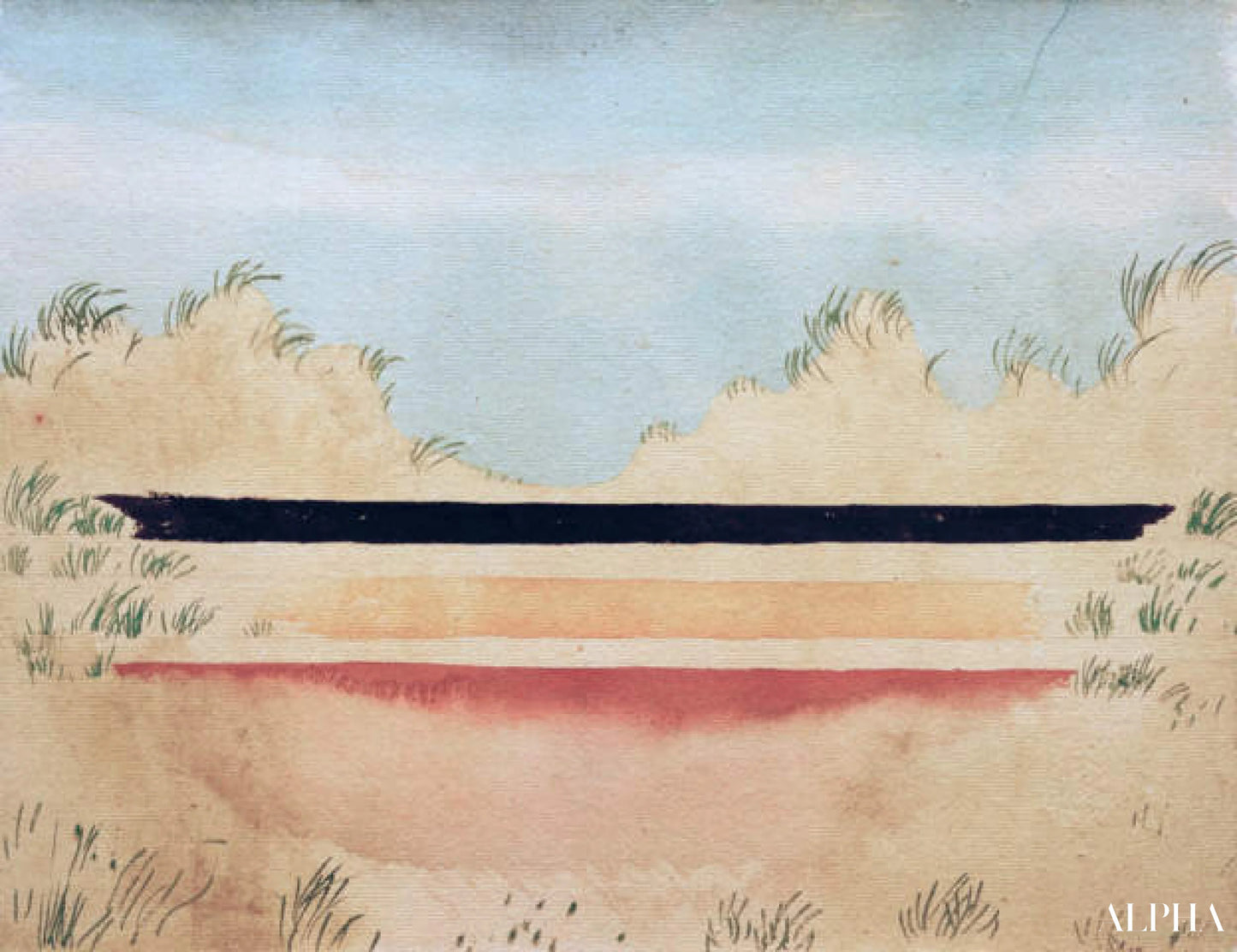 De zee achter de duinen - Paul Klee - Reproducties van schilderijen en hoogwaardige schilderijen