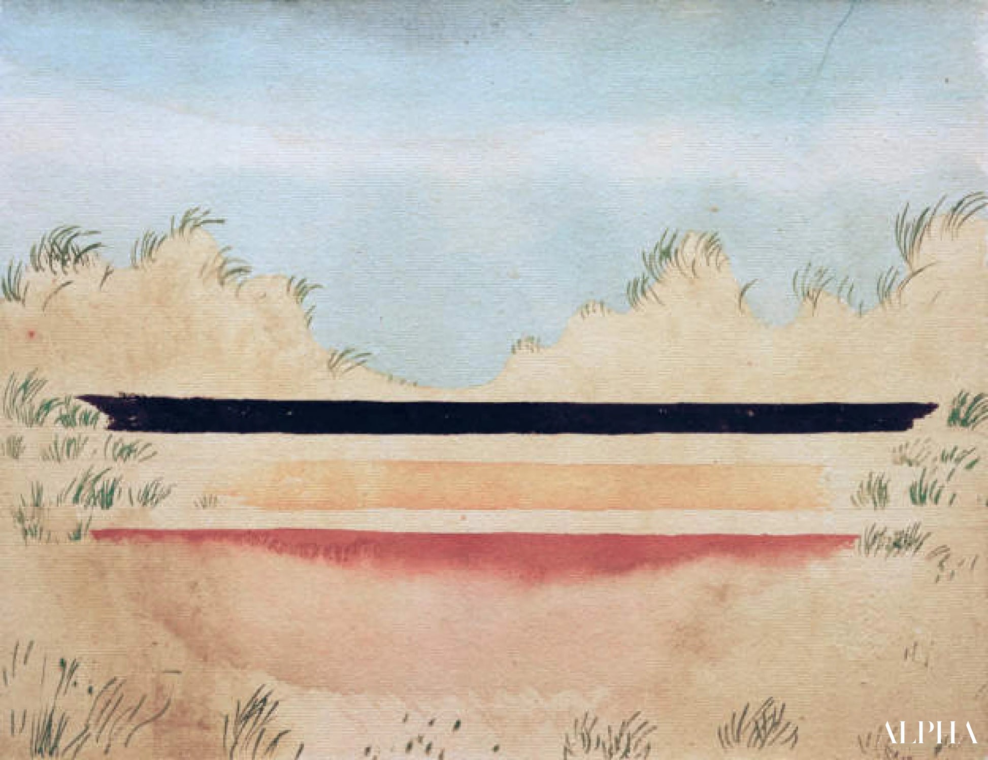 De zee achter de duinen - Paul Klee - Reproducties van schilderijen en hoogwaardige schilderijen
