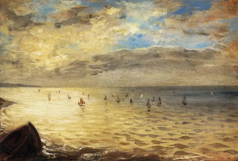 De Zee gezien vanuit de hoogten van Dieppe - Eugène Delacroix