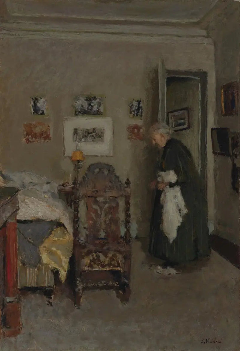 De moeder van de kunstenaar in haar appartement, Calaisstraat, Parijs - Ochtend - Édouard Vuillard