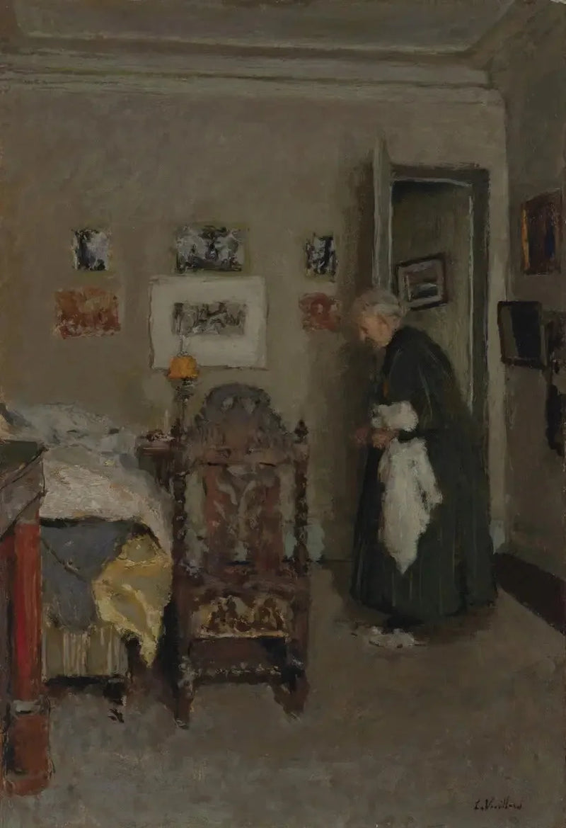 De moeder van de kunstenaar in haar appartement, Calaisstraat, Parijs - Ochtend - Édouard Vuillard