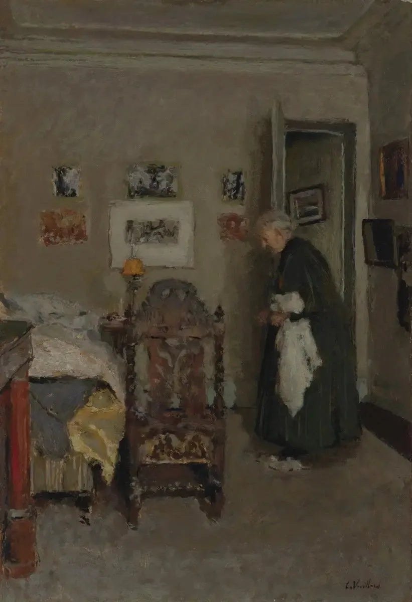 De moeder van de kunstenaar in haar appartement, Calaisstraat, Parijs - Ochtend - Édouard Vuillard