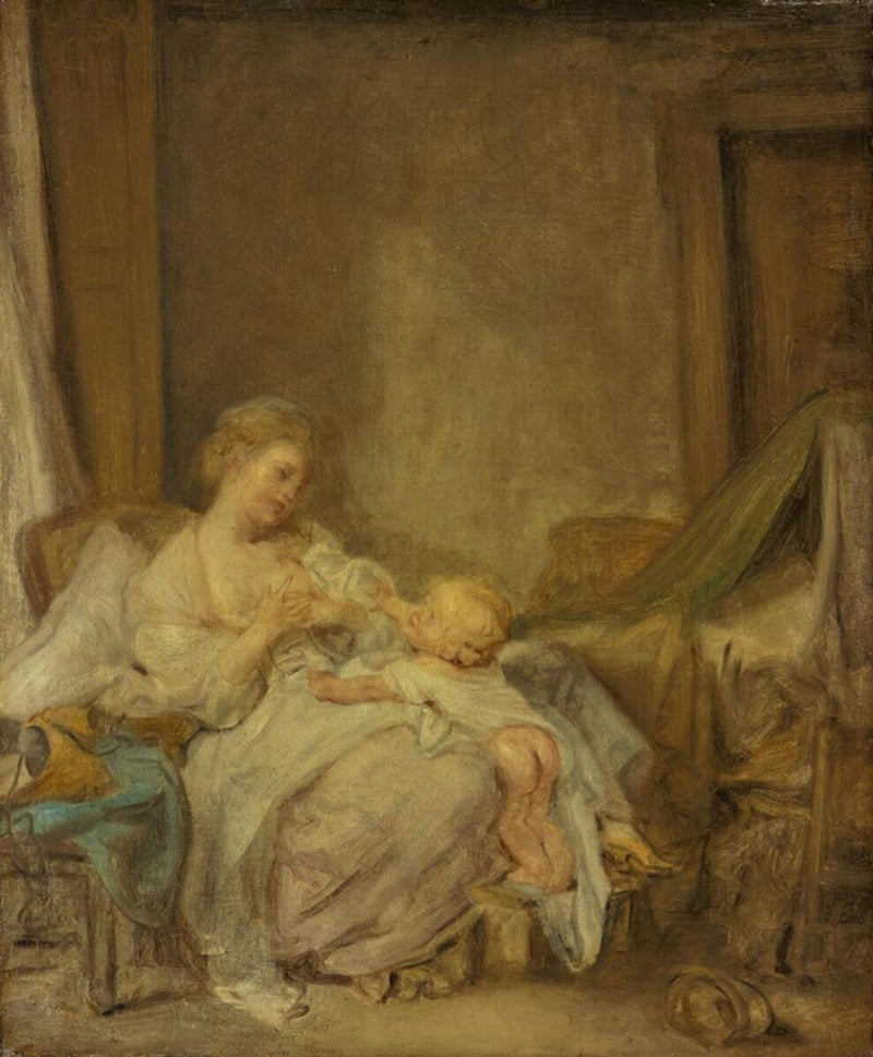 De gelukkige moeder - Jean-Baptiste Greuze