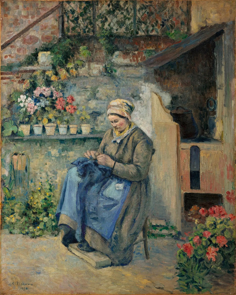 De moeder Jolly die herstelt - Camille Pissarro