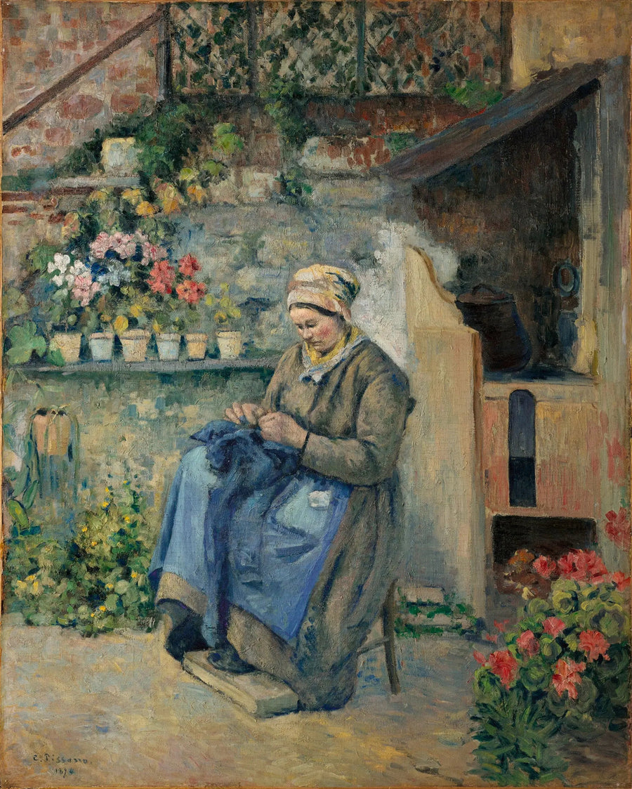 De moeder Jolly die herstelt - Camille Pissarro