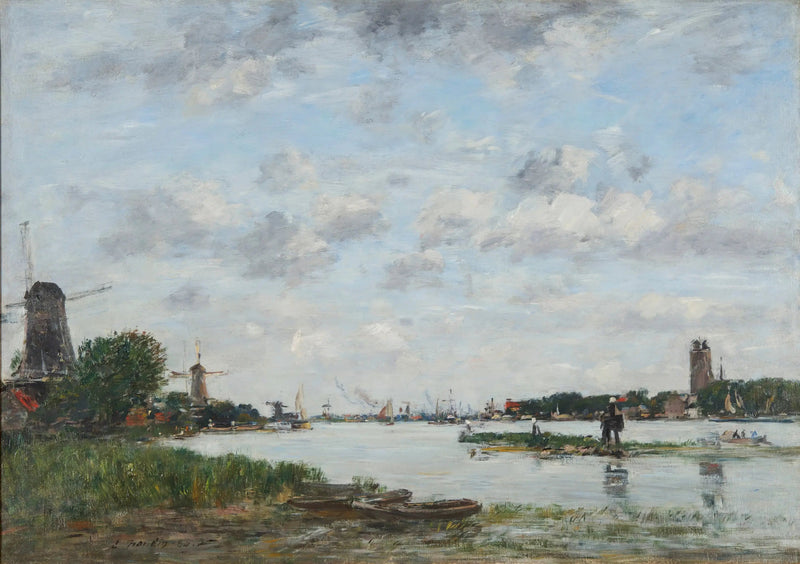De Maas bij Dordrecht - Eugène Boudin