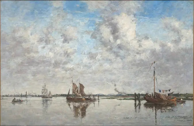 De Maas in Rotterdam - Eugène Boudin