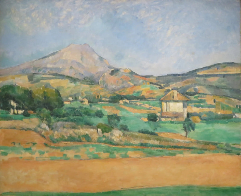 De Montagne Sainte-Victoire gezien vanaf het pad van Valcros (en de bastide La Générale) - Paul Cézanne