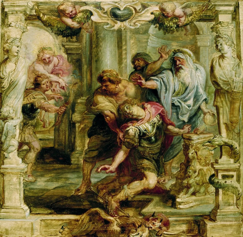 De dood van Achilles - Peter Paul Rubens